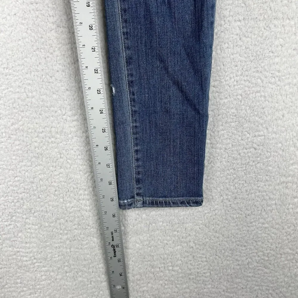 AGOLDE Jeans Womens 27 Blue Medium‎ Wash Sophie Skinny Stretch Distressed Denim